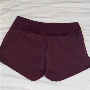 Lululemon Maroon Speed Up Short 4”